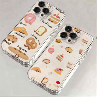Ốp Cho VIVO V23E Y16 V20 V25 5G V27 Pro V40 Lite Y76 Y35 V21E Y22 Y22S V20SE Bánh Mì Thạch Mèo Vui Nhộn Sang Trọng Trong Suốt Vỏ Điện Thoại Hoạt Hình Mềm Mại Dễ Thương