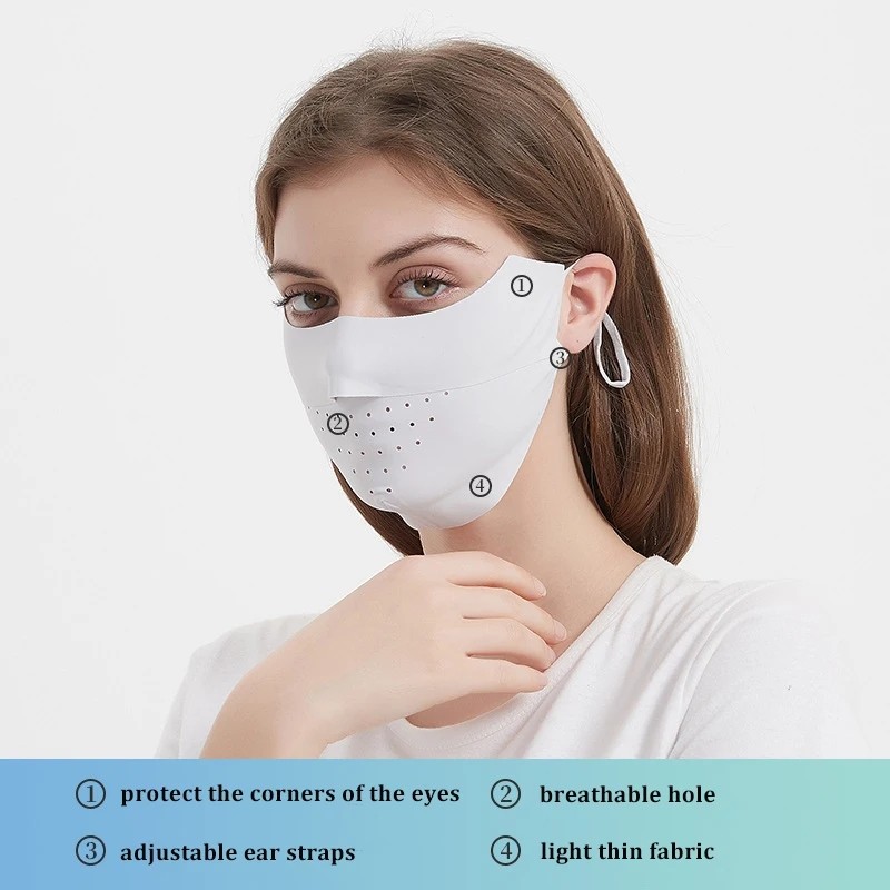 Mặt nạ thoáng khí có thể tái sử dụng dành cho nữ Windbreak Liền mạch Cưỡi nhanh khô Chống bụi