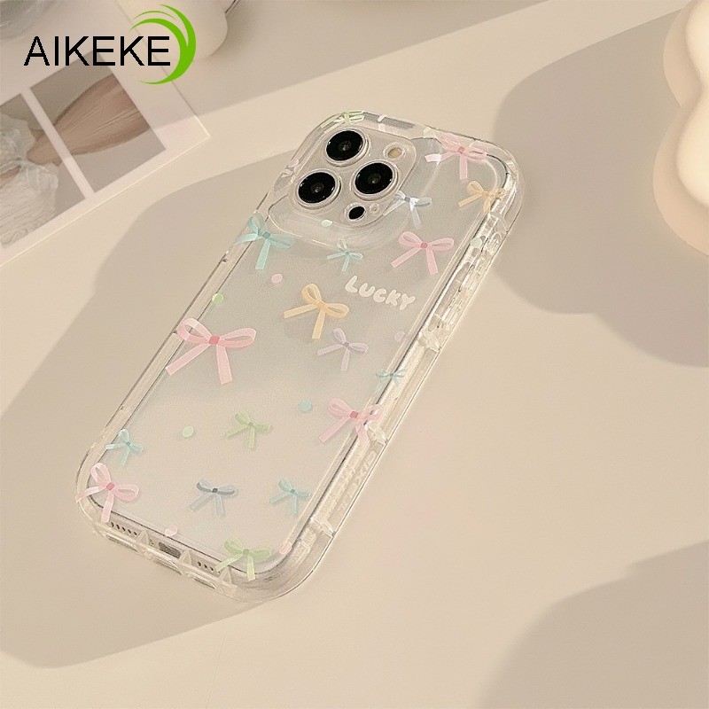 Ốp Điện Thoại Túi Khí Nơ Nhiều Màu Sắc Cho Vivo iQOO 13 Z9X 12 Pro Z8 Z7 Z6 Lite Z5 Z5X Z3 U3 U1 Neo 10 9 9s 8 Pro 7 6 5 SE 5s 5G Rõ Ràng Mềm Caing Coquette Dễ Thương Chống Sốc Mặt Sau Bao da