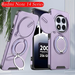 Vỏ giữ vòng từ tính cho Redmi Note 15 14 Pro Plus 14Pro + Note14 Note14pro Note15Pro 4G 5G Vỏ giáp PC cứng Ốp điện thoại Push Slide Bảo vệ ống kính máy ảnh Vỏ mặt sau