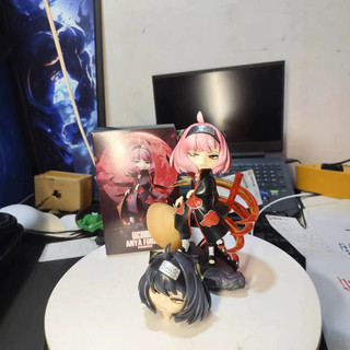 17cm Gián Điệp Gia Đình Anime Anya Forge Cos Sasuke Itachi Kawaii Hai Đầu PVC Hình