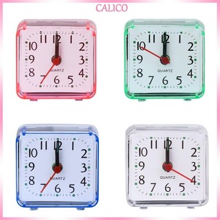 Đồng hồ báo thức vuông Mini Calico Túi du lịch di động bằng nhựa cho đồng hồ thời gian