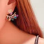 Bông Tai Nhiều Màu Sắc Zircon s925 Bạc Kim Tính Khí Bông Tai Thời Trang Nữ