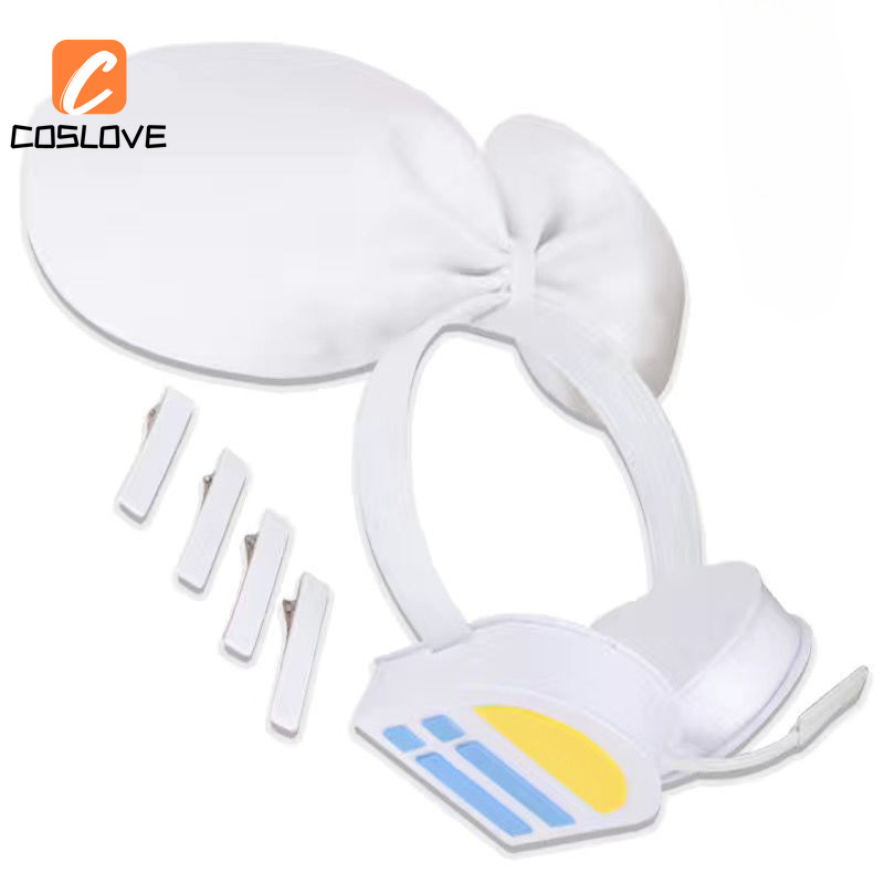 Vocaloid Kagamine Rin Ren Cosplay Mũ Phù Hợp Với Cos Trang Trí Đạo Cụ Tai Nghe Trắng Phụ Kiện Tóc Mũ