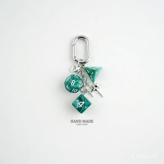 [Phụ kiện] Móc khóa mặt dây chuyền xúc xắc sáng tạo vintage cho phụ nữ, phong cách cá nhân hóa, phụ kiện túi xách, phối màu thời thượng B1OS