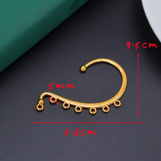 Tự làm cổ kẹp tóc bằng hợp kim, bảy lỗ không xuyên da - Phụ kiện trang sức hai miếng