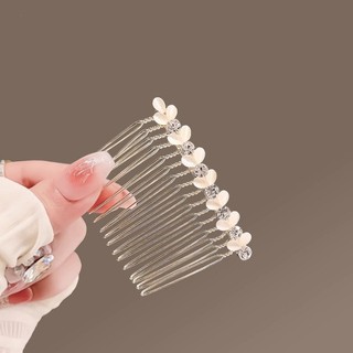 Mauropoli [Sẵn Sàng] Lược Lá Mắt Mèo Tinh Tế Kẹp Tóc Tính Khí, Chèn Lược Lưng Đầu, Gãy Tóc Bên, Kẹp Tóc