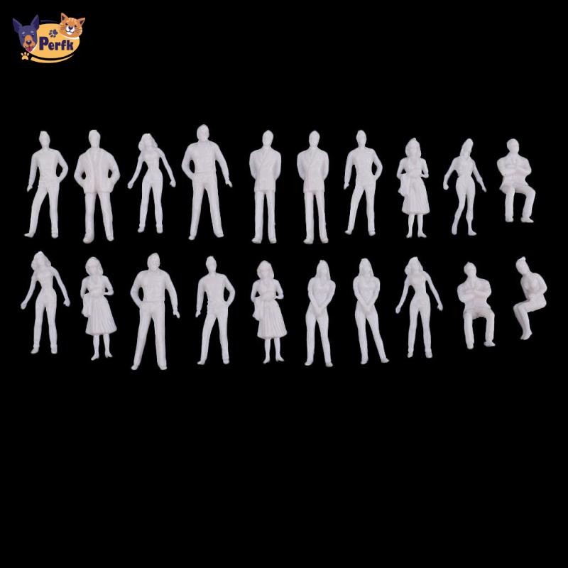 20 Chiếc Tỉ Lệ 1: 50 Không Sơn Nhân Vật, Mô Hình Xe Lửa Kiến Trúc HO Đứng Người Cho Cảnh Thu Nhỏ, Tòa Nhà Diorama