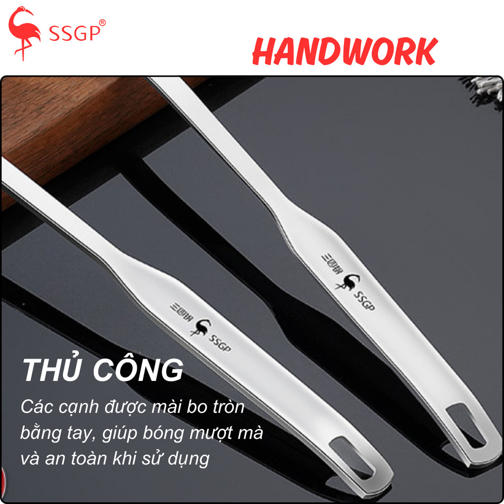 Vá canh Inox cao cấp 316L Europe SSGP - SS11506 Muôi canh muỗng canh thìa lẩu, muỗng múc canh