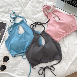 M-4XL Size Lớn Áo Vest Nữ Cực Lớn 150kg Dây Cổ Camisole Top Mùa Hè Béo mm Thiết Kế Cảm Giác Phù Hợp Với Cổ Dây Rỗng Ôm Vừa vặn Nhỏ Sling Ngắn Camisole Top Áo Vest Nhỏ Size Lớn Nữ