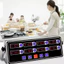Hẹn giờ nhà bếp thương mại CODECOVED, Màn hình kỹ thuật số LED 4 / 6 / 8 kênh Hẹn giờ gà rán, có thể điều chỉnh âm lượng hình chữ nhật Tiết kiệm điện năng Nhắc nhở nấu ăn Nhà hàng