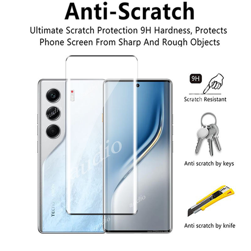 Tecno Camon 40 Pro 4G 5G 3D Màn hình uốn nóng Bảo vệ phía trước cho Tecno Camon 40 Pro 40Pro 4G 5G Kính cường lực cho Tecno Camon40 Pro Camon40Pro 4G 5G Màn hình chống trầy xước