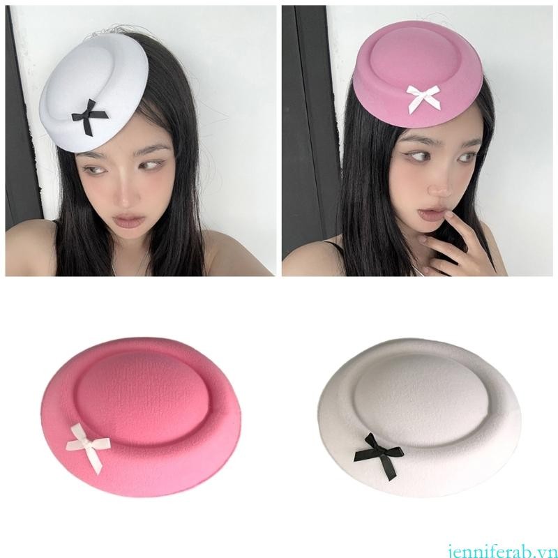 Jenniferab Nghệ Thuật Thanh Niên Mũ Học Viện Đồng Nhất Mũ Cưới Mềm Mại Và Thoải Mái Nhà Thờ Đảng Nón Nơ Trang Trí