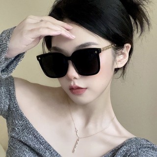 Kính Mát Dạng Dây Xích Hình Vuông Cỡ Lớn Trang Kính râm Chống Tia Bức Xạ Ánh Sáng Xanh Phong Cách Hàn Quốc Thời Trang Cho Nam Và Nữ
