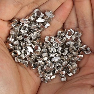 100 Cái / bộ Đa Năng Hình Chữ T Đường Trượt Đai Ốc Kết Nối M5 Vít Gắn Cố Định Thép Carbon Hạt Phụ Kiện
