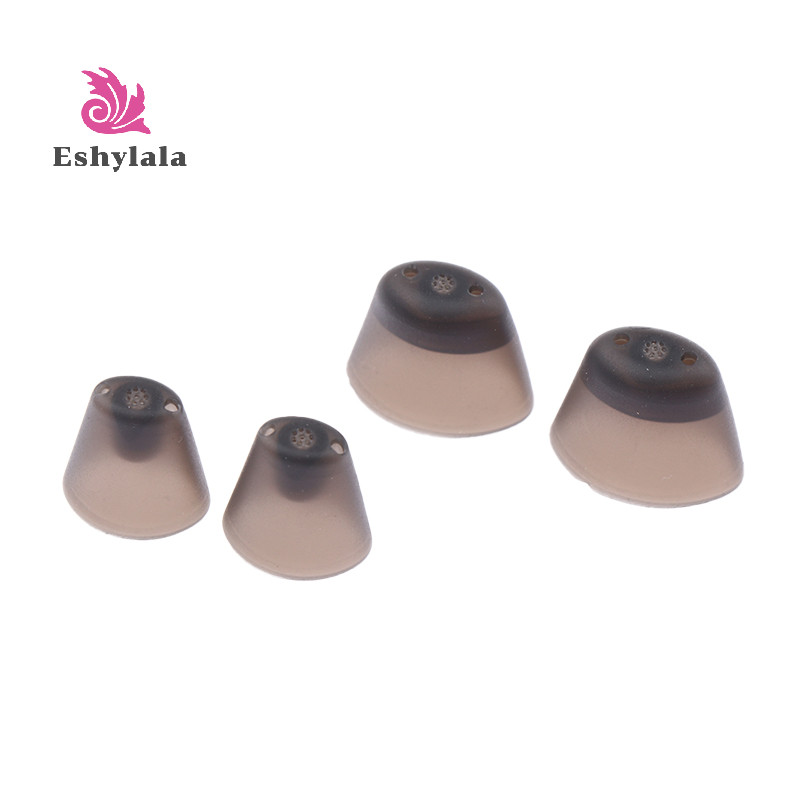1 Cặp Đầu Tai Thay Thế Mềm Nút Silicon Đen Cho Máy Trợ Thính XS/S/M/L