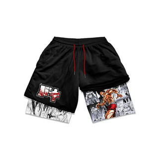 Mùa Hè Anime Mồ Hôi Ngựa Thể Dục Quần Short Nam In Hình Truyện Tranh Tập Luyện Nhanh Khô Chạy Bộ Hiệu Suất Quần Short Lưới Đi Biển Thể Thao Mồ Hôi