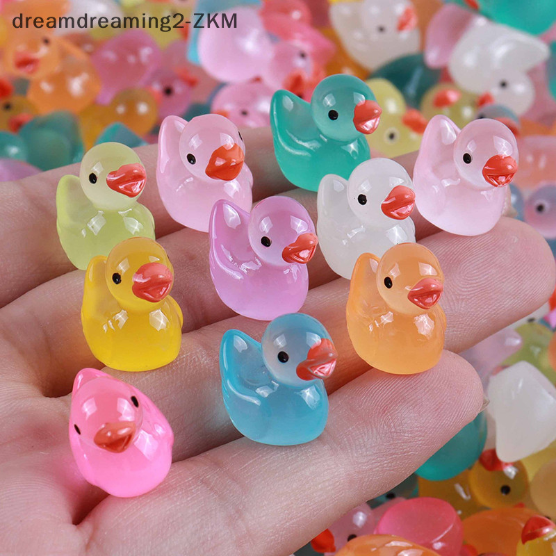 [dreamdreaming] Bộ 50 Tượng Nhỏ Vịt Nhựa Đồ Trang Trí Nhỏ Dễ Thương Dạ Quang Vịt Vườn Cảnh Quan Cây Thủ Công Trang Trí [zkm]