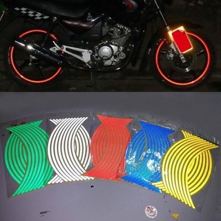 Lookshow 16 Chiếc 18 Inch Dải Xe Đạp Vành Ô Tô Sọc Bánh Xe Decal Băng Miếng Dán Rất Nhiều Phản Quang F7S1