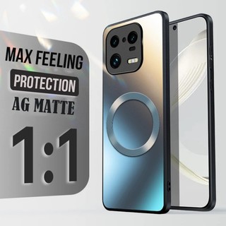 Ốp điện thoại mờ từ tính sang trọng AG Silicon mờ cho Xiaomi 14 13 13T 12 12T 11 Pro 14 Ultra 12X Civi 3 4 Pro Vỏ bảo vệ ống kính máy ảnh