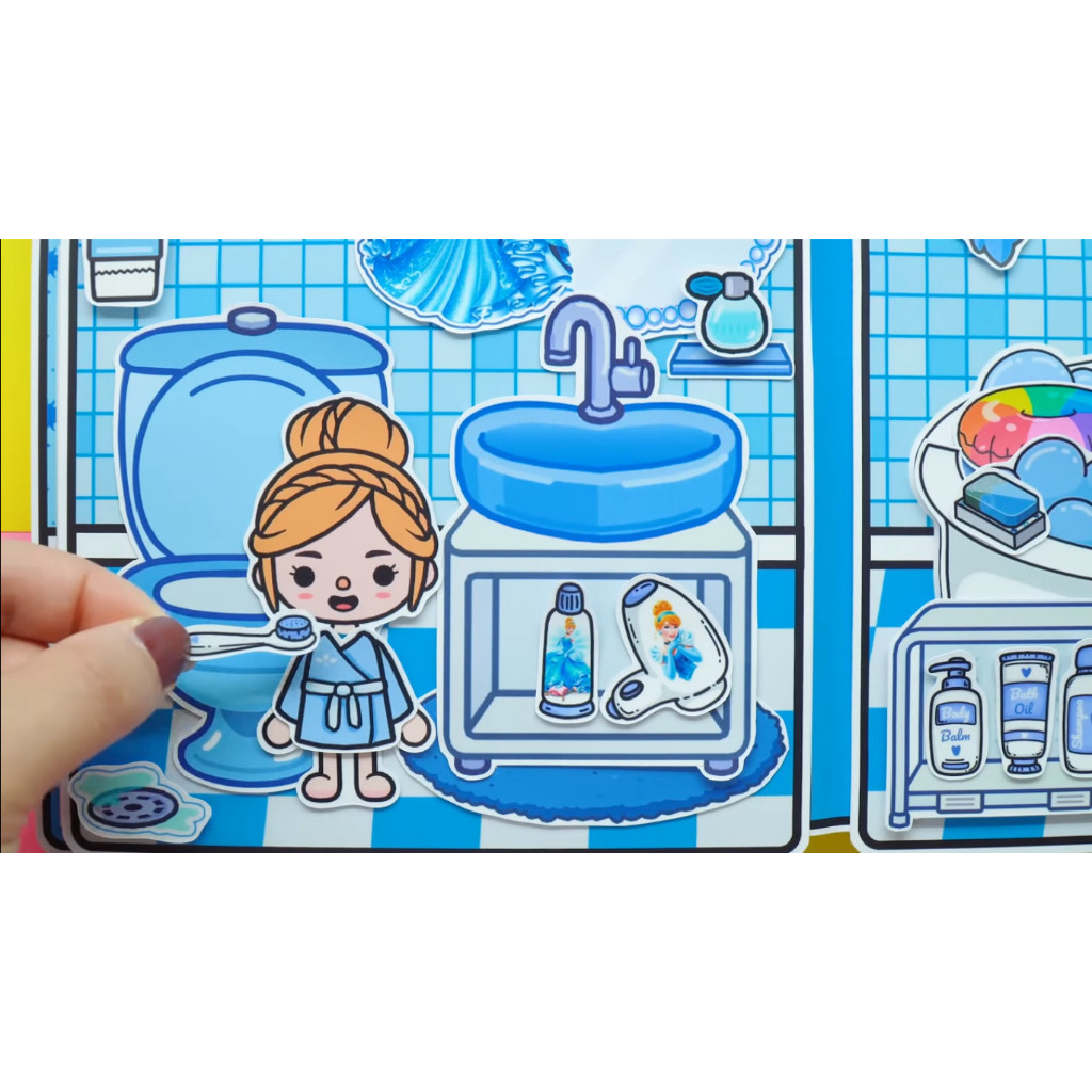 đồ chơi cho bé gái đồ chơi kuromi cô tiên xanh Ngôi nhà của bé Princess Cinderella House In Quiet Book
