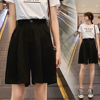 Quần Short Nữ Cạp Cao Quần Short Ống Rộng Dáng Lửng Lưng Chun Ulzzang Siêu Xinh chất tuyết mưa loại đẹp MA279