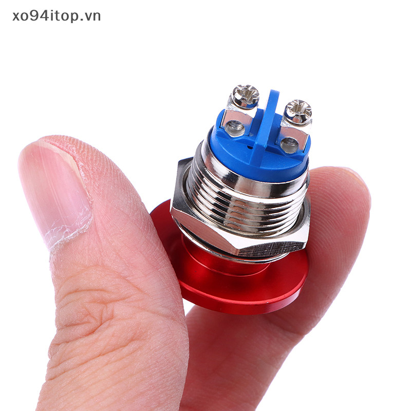 Xoitop 1PC Chống Thấm Nước IP65 SPST (ON) -Off 1NO 3A 250V Có Đầu Cuối Vít 16 / 19 / 22MM Nút Nhấn Nấm Kim Loại Tạm Thời VN