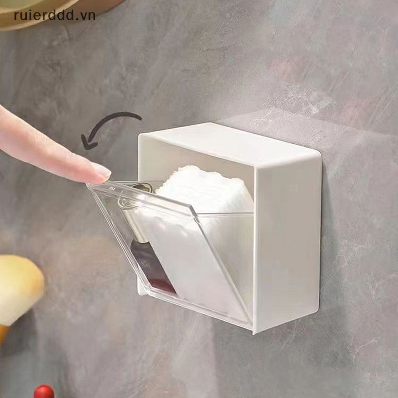 # NEW # Hộp lưu trữ treo tường Thiết kế Clam Giá đỡ lưu trữ bông nhựa.