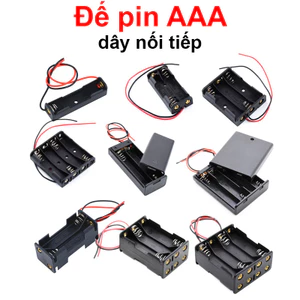 Đế pin AAA: pin tiểu, 1.5V ra dây nối tiếp