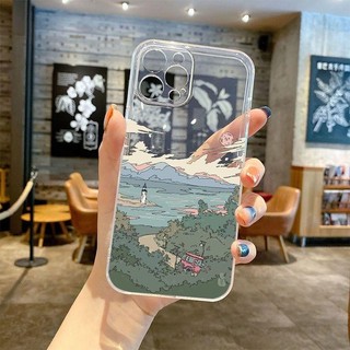Ốp Lưng Phong Cảnh Đường Phố Anime Cho Redmi Note 13 Pro 5G 12 4G 11 11S 12S 10 8 12 13 Pro Plus Redmi 12 12C 13C A2 A1 Plus 9A 9C 10C 9T 9 10 Bao Mềm Vuông Trong Suốt Ống Kính TPU Bảo vệ