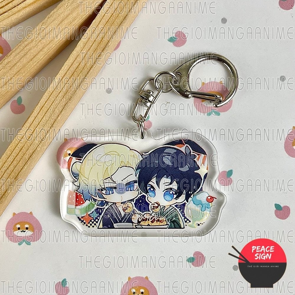 Móc khóa BLUE LOCK COUPLE ISAGI Yoichi KAISER Michael quà tặng in hình anime chibi Mica trong acrylic