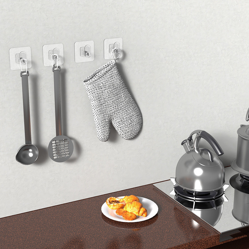 Giá đựng đồ đa chức năng - Móc tự dính - Chống thấm nước, Chịu tải mạnh, Không đục lỗ - Dành cho túi xách, áo khoác, khăn - Móc treo dính không dấu vết - Dụng cụ sắp xếp phòng tắm nhà bếp