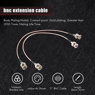 2 Chiếc Cáp BNC 75 Ohm 30cm Cho Máy Ảnh Thiết Bị Video Hỗ Trợ HD-SDI 3G-SDI 4K 8K