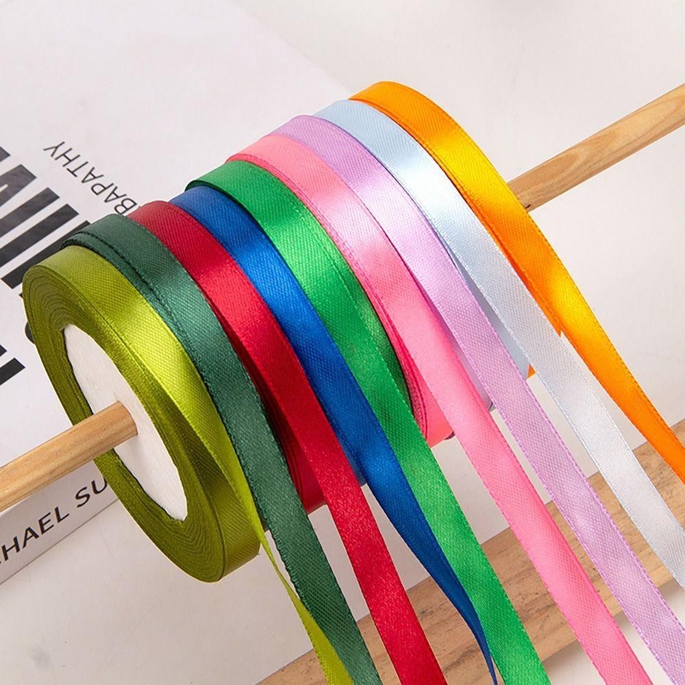 ODAKA Đóng Gói Ruy Băng, 25 yards / cuộn Ruy Băng Satin Chiều Rộng 1cm, Bền DIY Dụng Cụ 10 Màu Nơ Ruy Băng Hộp Bánh Trang Trí