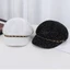 PCF * Mũ nồi phong cách Pháp dành cho nữ Sequins Mũ hình bát giác thoáng khí Mũ bóng chày