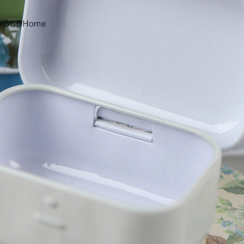 Gcdhome Hoa Tin Nhân Viên Trang Sức Hộp Đựng Đồng Xu Thiếc Nhỏ Hình Chữ Nhật Hộp Bảo Quản HOT