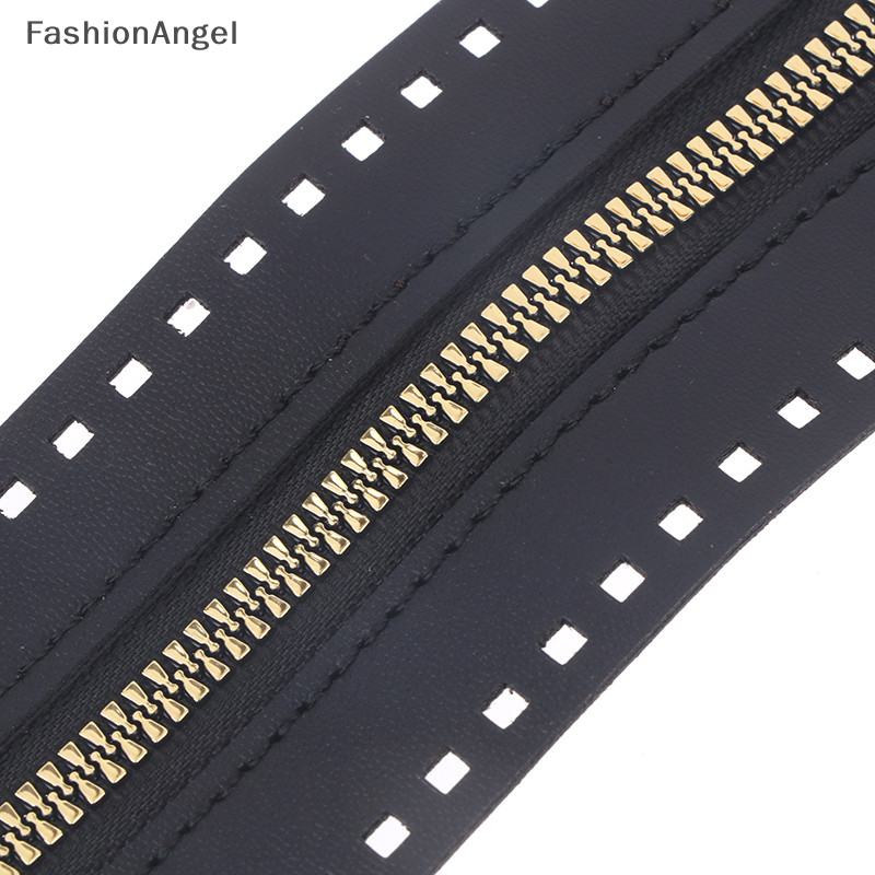 FashionAngel Có Thể Thay Thế DIY May Da Dây Kéo Hữu Ích Cho Túi Móc Phần Cứng Soild Dây Kéo May Phụ Kiện Túi Xách Da Dây Kéo TH