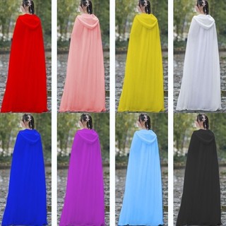 Áo choàng nữ màu đỏ Áo choàng Hanfu Áo khoác ngoài sa mạc mỏng dài Trang phục voan có mũ trùm đầu Chụp ảnh du lịch