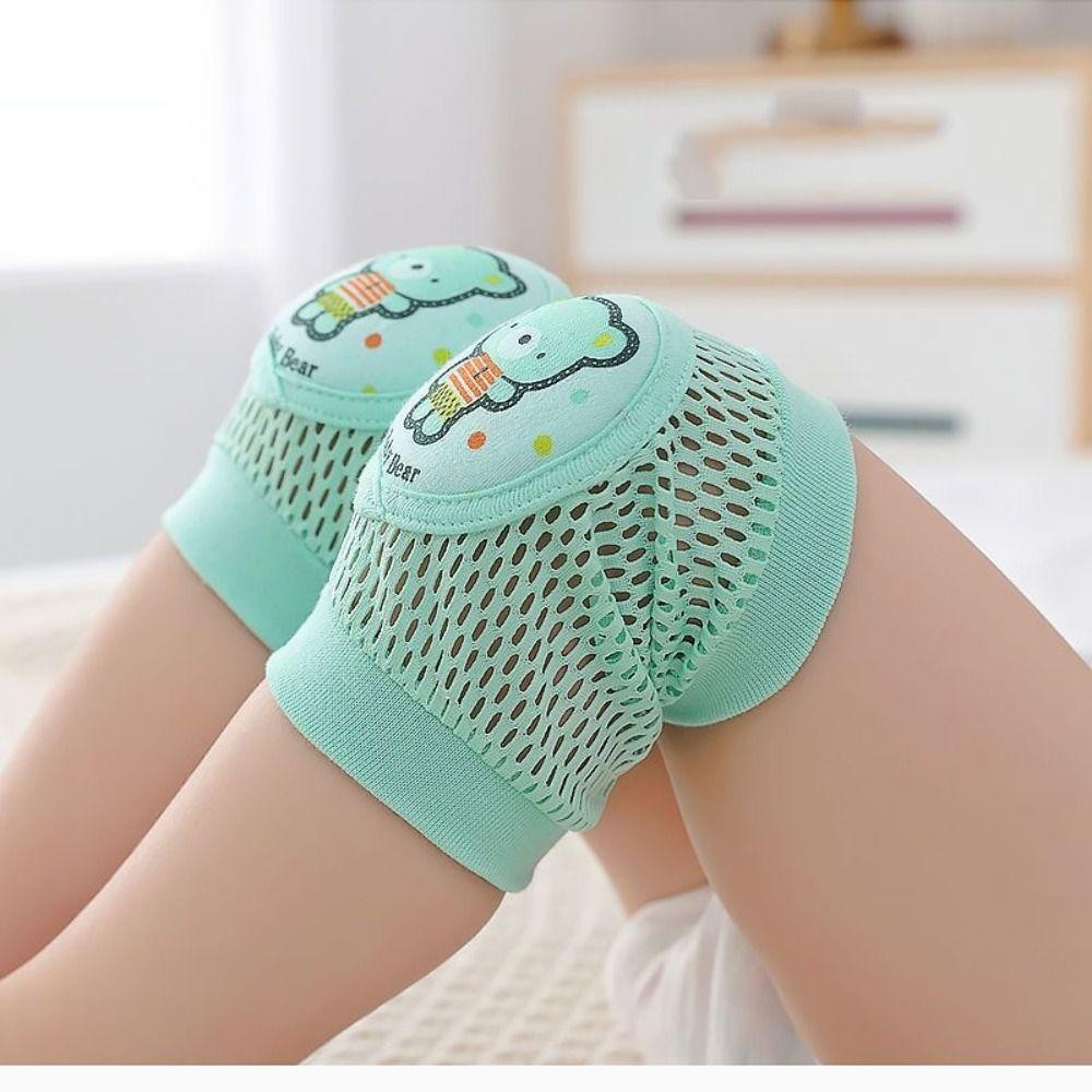 [Vận chuyển nhanh] Miếng đệm đầu gối hoạt hình tự nhiên cho bé, Tấm bảo vệ bò tròn bằng vải Polyester cho trẻ mới biết đi, Miếng đệm đầu gối co giãn cho trẻ sơ sinh