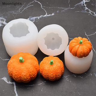 Moonlights 1 Silicone 3 Kích Thước Halloween 3D Khuôn Bí Ngô Trang Trí Khuôn Bánh EN