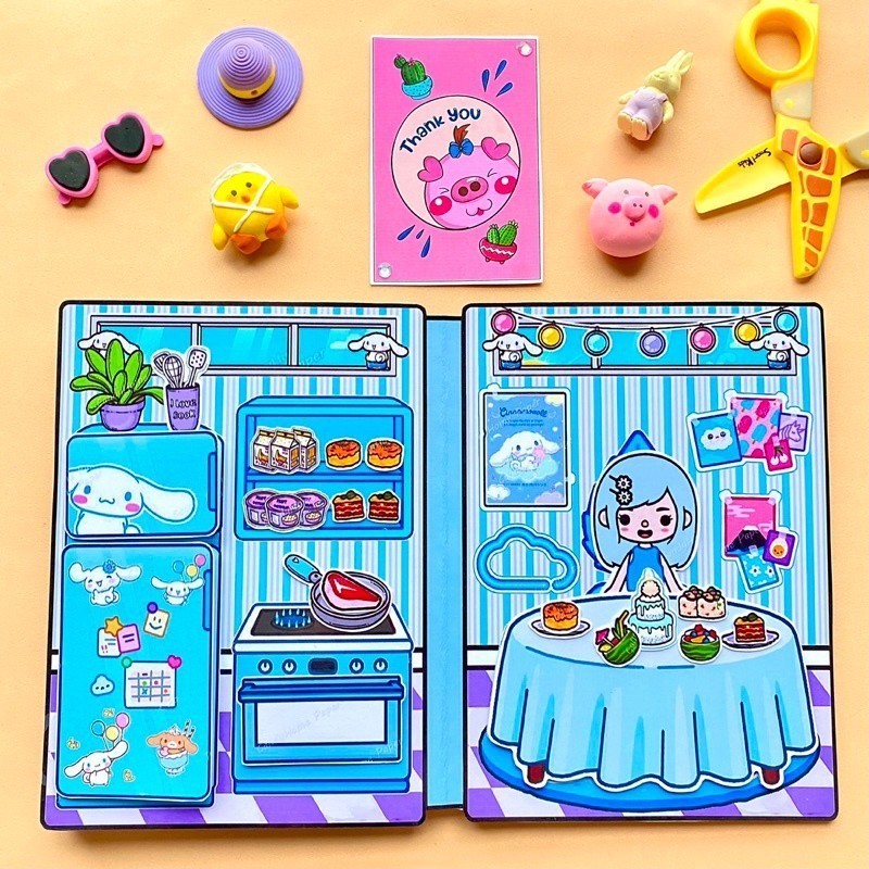 toca life world Ngôi Nhà Chú Chó Toca Cinnamon Đáng Yêu ngôi nhà búp bê đồ chơi bằng giấy đồ chơi giấy tocaboca ngôi nhà
