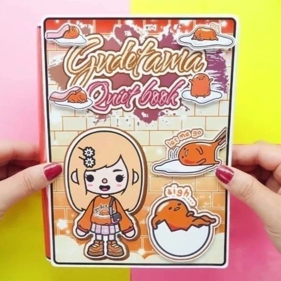 Nguyên Liệu Tự Làm Sách Hình Quả Trứng toka girl and egg đồ chơi giấy tocaboca bộ đồ chơi giấy đồ chơi cắt giấy tranh