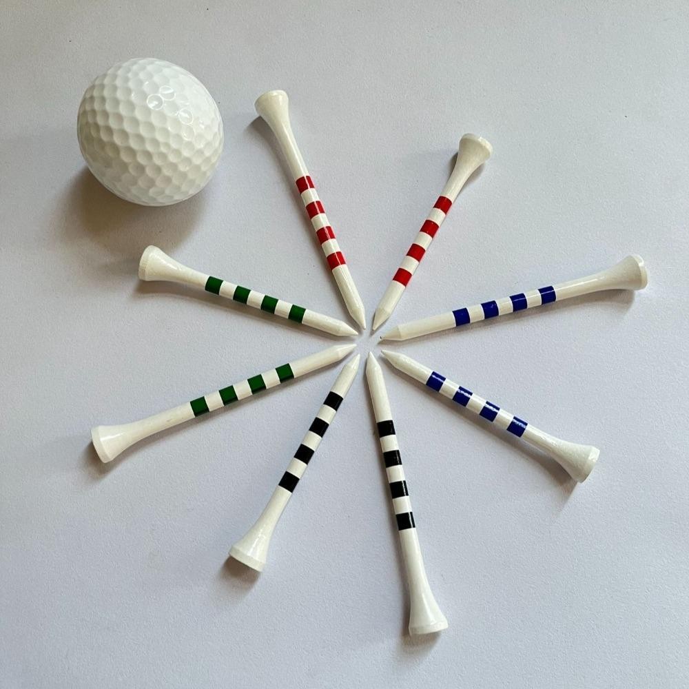 DELMER 20 Cái Bộ Tee Golf, với Sọc Bền Bóng Golf Giá Đỡ, Sọc Nhiều Màu Sắc Nhựa 70 / 83mm Luyện Tập Golf Tee Tập Golf