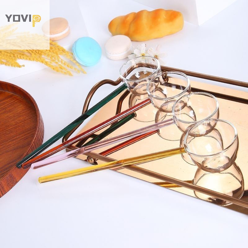 Yovip Borosilicate Thìa Thủy Tinh Có Tay Cầm Dài Trong Suốt Nước Sốt Chịu Nhiệt Thìa Canh Có Vòi Thìa Tráng Miệng Nhà Bếp Thanh Đảng VN
