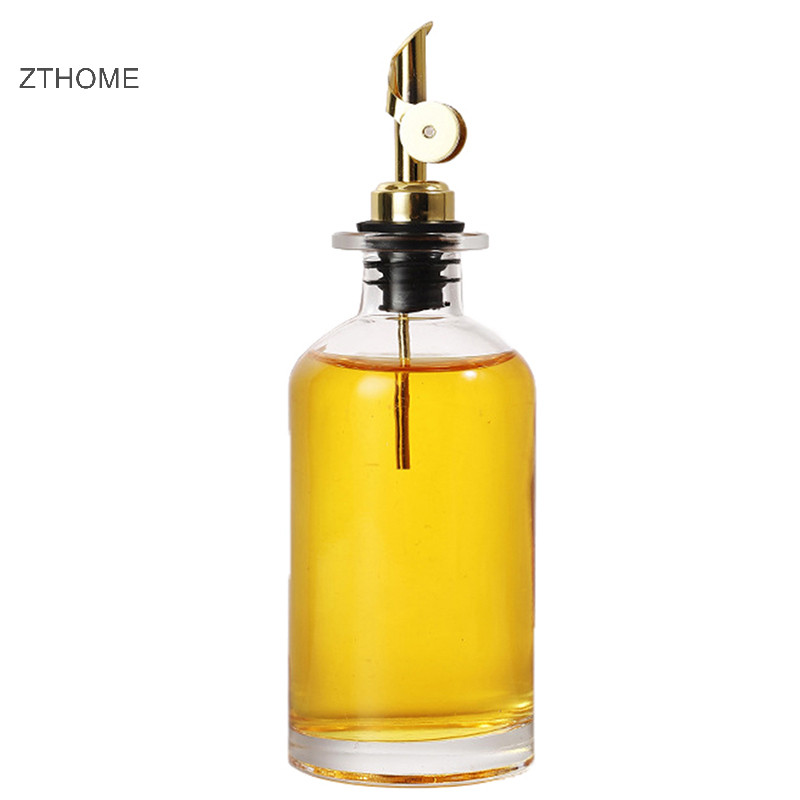 Zthome Dầu Ô Liu Thủy Tinh Chai Đựng Vòi Cruet Rót Phễu Bình Bếp HOT