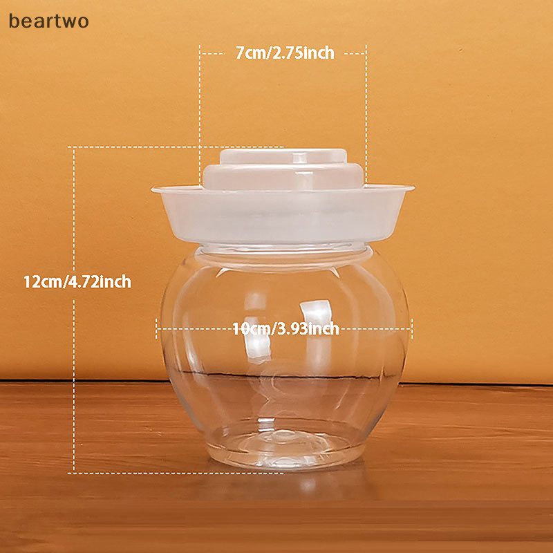 < Beartwo > 500ml Sauerkraut Lọ Bảo Quản PET Trà Sữa Cốc Uống Nước Chai Di Động Đẹp