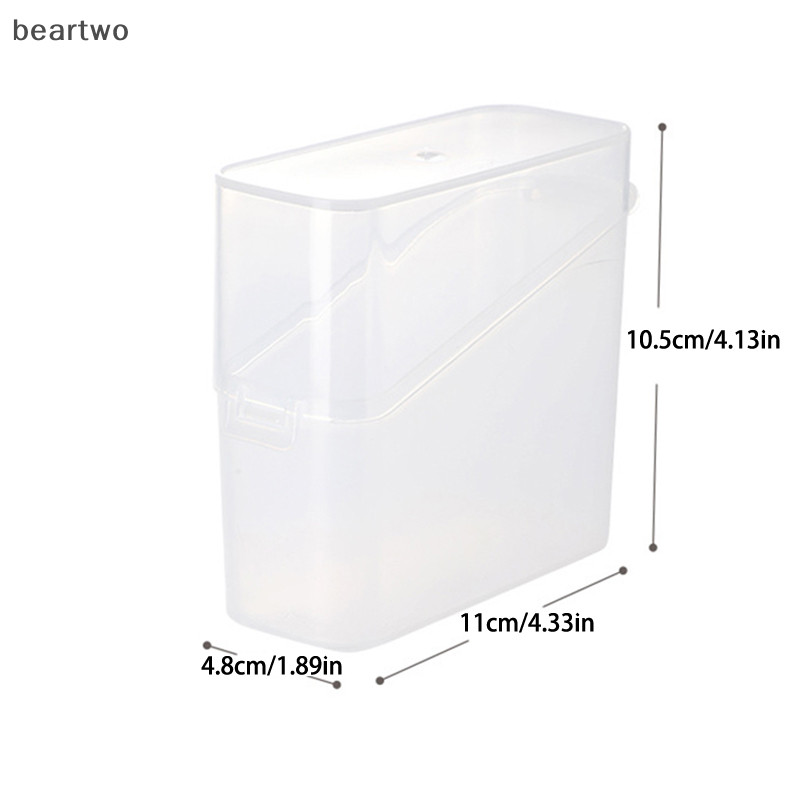 < Beartwo > Hộp đựng phô mai Hộp đựng thực phẩm kín khí có nắp Hộp đựng phô mai lát công suất lớn Hương thơm Frige Nhà sắp xếp trong suốt Đẹp