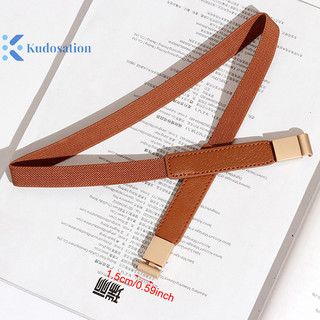 Kudosation Da Dây Thắt Lưng Cho Nữ Đầm Áo Sơ Mi Thắt Lưng Phụ Kiện Trang Trí Eo Co Giãn Khóa Vàng Thời Trang Phù Hợp Với Dây Mỏng