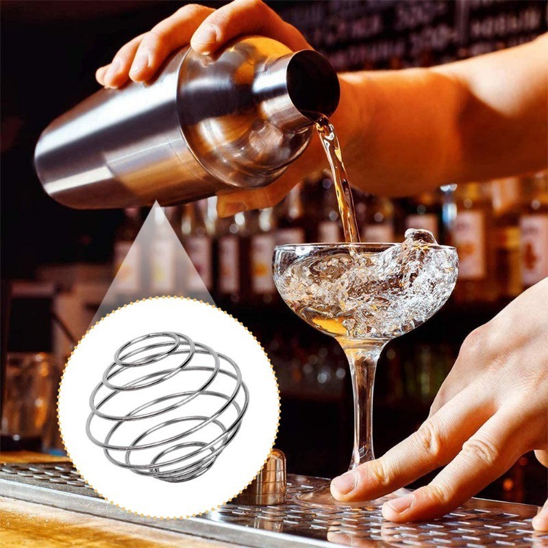 5 / 10 CÁI Đồ uống bằng thép không gỉ Bóng khuấy - Trà sữa Trộn lò xo Bóng - Thanh Phụ kiện nhà bếp - Quả cầu pha bột Protein - Bóng lắc cốc pha chế