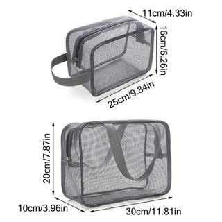 Túi tắm lưới FILL, Túi lưu trữ tay cầm bằng lưới màu xanh xám, Capcity lớn di động Nhanh khô có thể gập lại Phòng tắm mang theo Tote Phòng tắm vòi hoa sen tổ chức